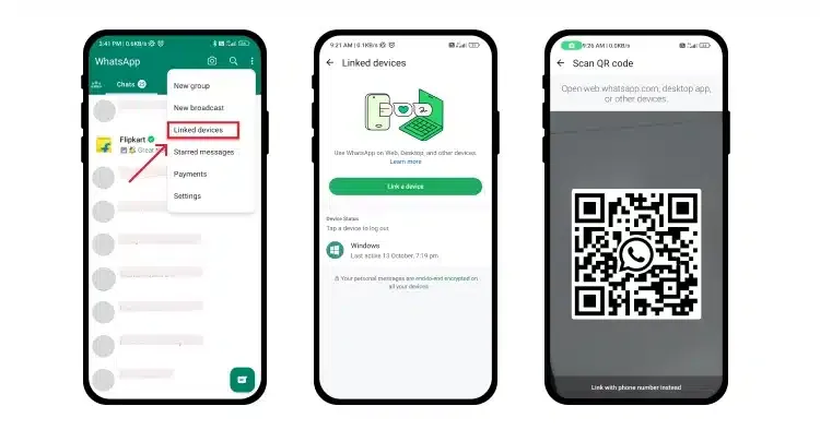 link device whatsapp